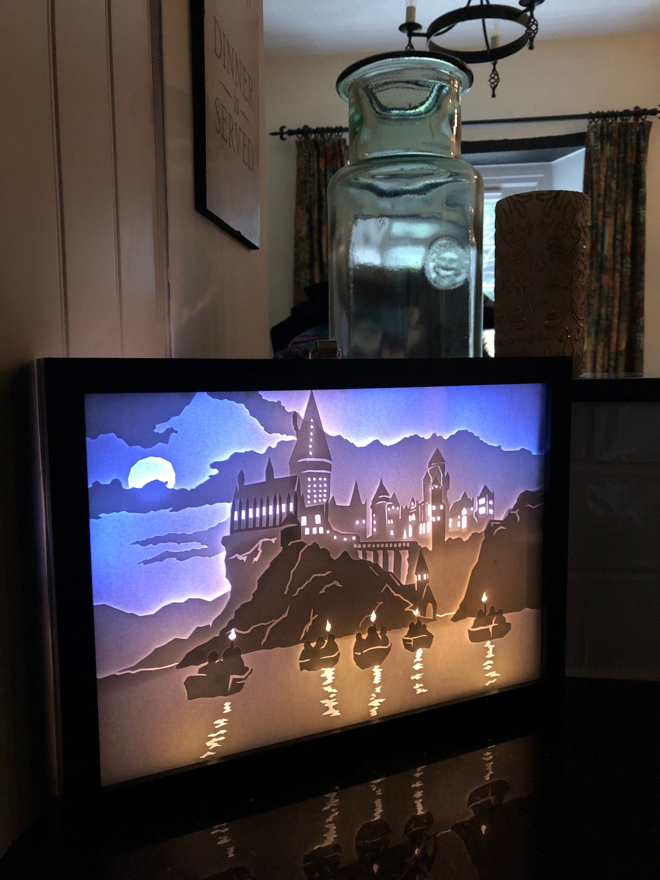 Harry Potter Hogwarts Lightbox Art A4 Etsy