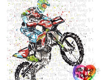 Motorcross Sublimation, motorcross PNG  Clipart, Motorcross Clipart ,Digital Download ,Hand Painted Watercolour Motorcross sublimation