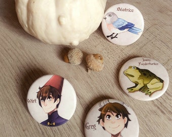 Set of 4 Badges • Over the Garden Wall