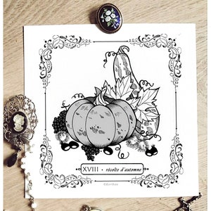 Carte Carrée - Print - Oniroctober - Récolte d'automne . fall harvest •