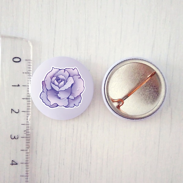 Mini badge - blue rose