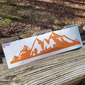 Mountains Graphics Vinyl Decal for Car, Truck, RV, Camper | Single Decal or Set available in multiple colors and sizes