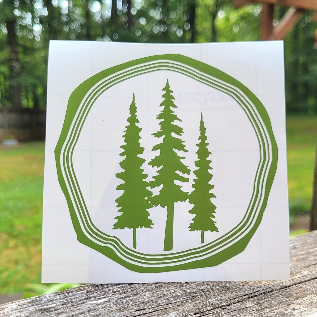 Tree Rippened Sticker Distressed Trees Vinyl Decal Sticker, Car, Laptop, RV - Etsy