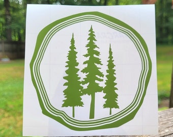 Distressed Trees Vinyl Decal Sticker, Car, Laptop, RV