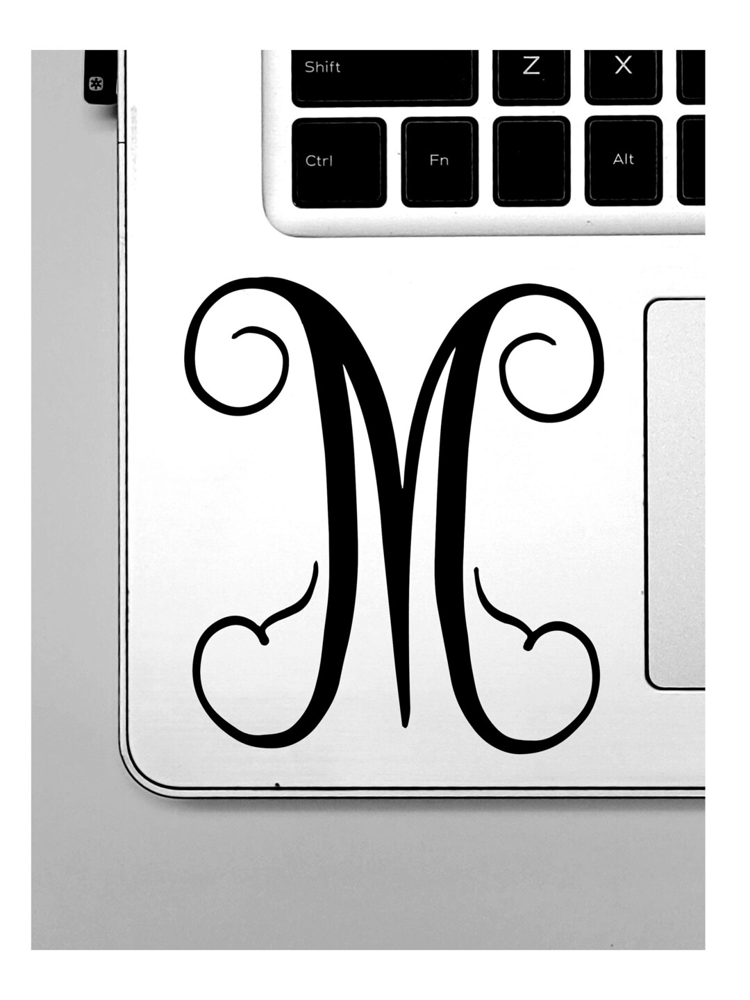 Single Letter Monogram Decal One Letter Monogram Sticker Etsy