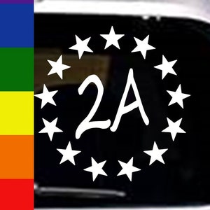 Second Amendment 1776 Vinyl Transfer Decal Sticker for Car, Truck, Window, Hood, Door, Cup, Laptop, Bumper