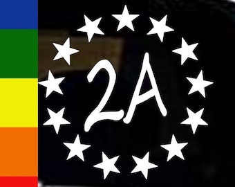 Second Amendment 1776 Vinyl Decal, Car Truck Window Sticker