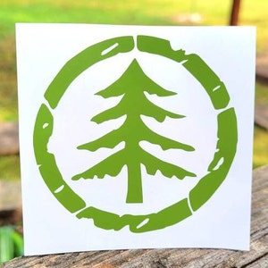 Distressed Tree Vinyl Transfer Decal Sticker for Car, Truck, Camper, RV, Van, window, laptop, cup. Multiple Colors offered and large sizes.