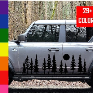 Forest Trees Car Decal, Side Graphic Vinyl Sticker