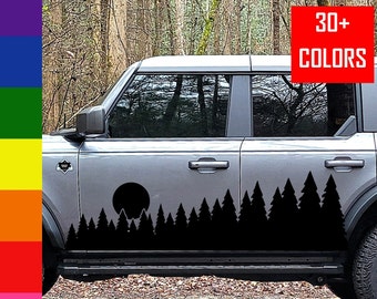Trees Forest Vinyl Decal, Car Truck Camper Graphics, Off Road Overlanding
