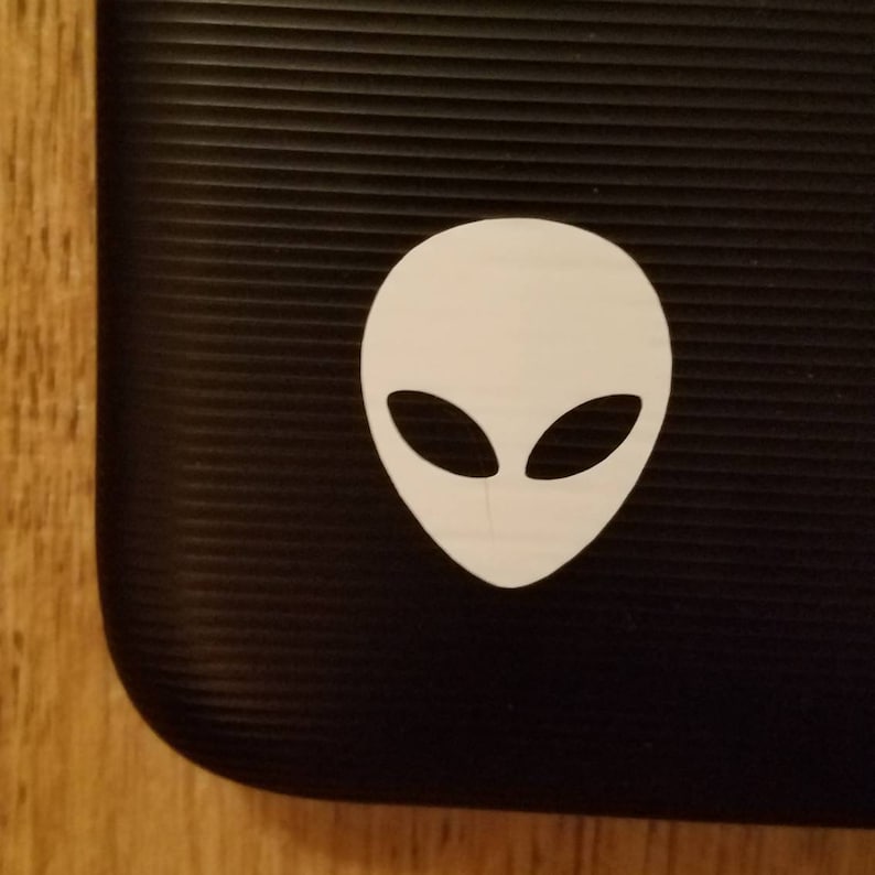 Alien Theme Birthday Party Decals Sheet of Alien Head Window Decals for computer car tablet tumbler cup mug x 12 Page of Alien Stickers