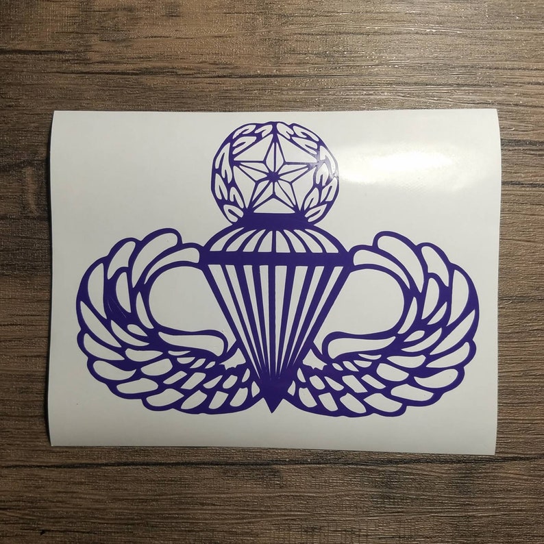 Army Master Parachutist Jump Wings Vinyl Decal US Army | Etsy