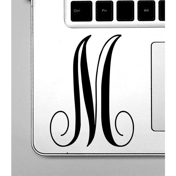 Single Letter Monogram Decal | One Letter Monogram Sticker | Monogram for car, laptop, phone, cup, gift | Many colors and sizes available