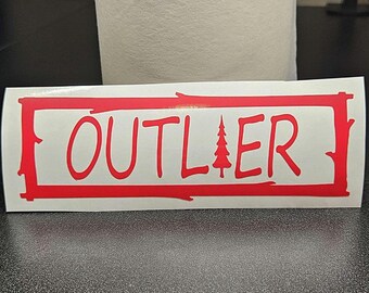 Outlier Nature Vinyl Decal, Outdoors Adventure Sticker