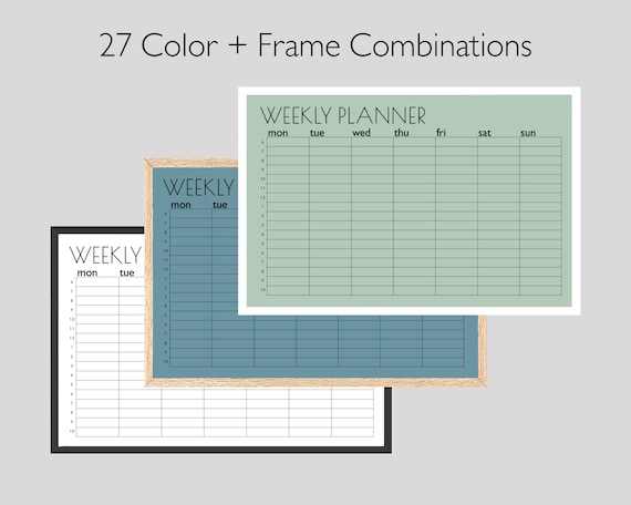 Weekly Schedule Whiteboard Magnetic Dry Erase Weekly Planner With Hourly Time Slots - 16.5x11 Inch Fridge Calendar For Family Schedule & Chores Chore Chart For Kids Multiple Kids