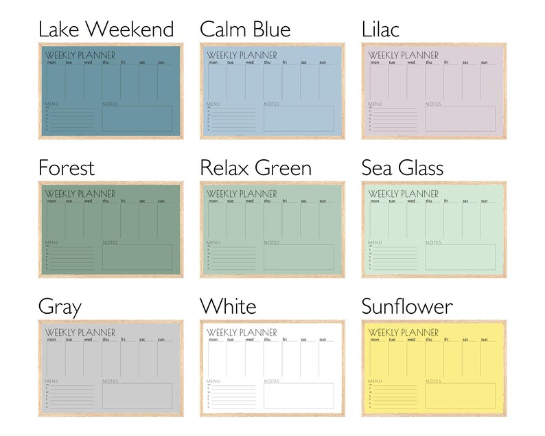 Weekly Dry Erase Wall Planner | Personalized Schedule Board | 12x18 or ...