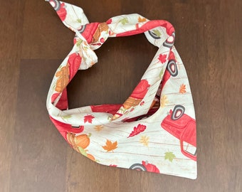 Trucks & Pumpkins - Fall Bandana - Thanksgiving - Dog Bandana - FREE SHIPPING