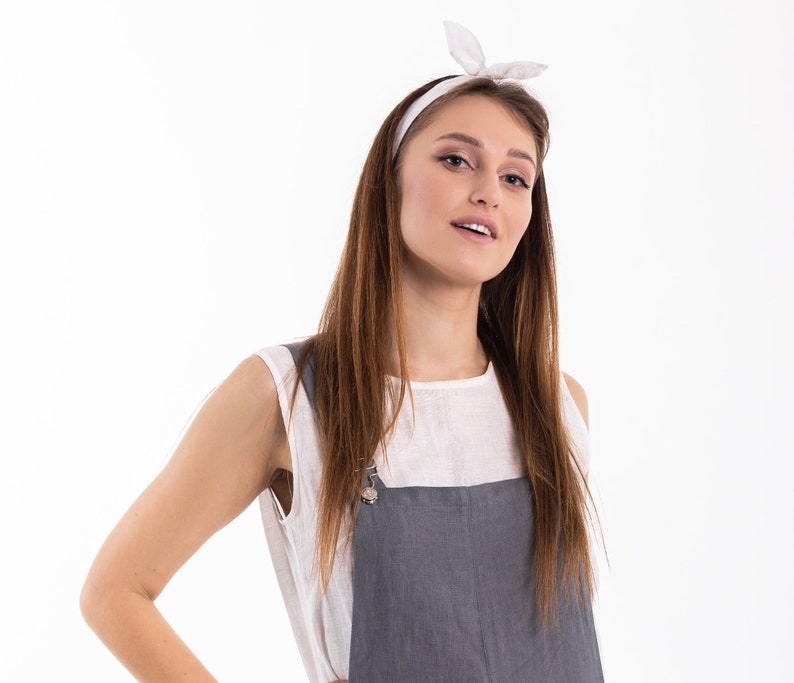 Linen Boho Wire Headbands // Natural Hair Accessory // Women Gift Ideas