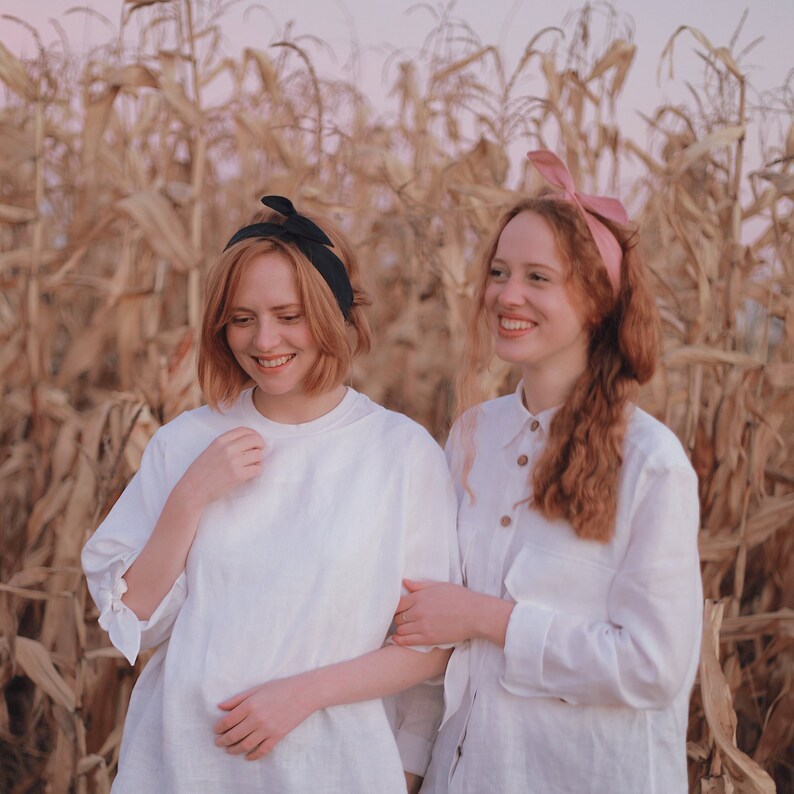 Linen Boho Wire Headbands // Natural Hair Accessory // Women Etsy