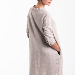 V-neck Linen 3/4 Tunic CLOE / Short Summer Dress / - Etsy