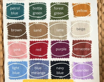 Colour chart for Happymade Design clothes