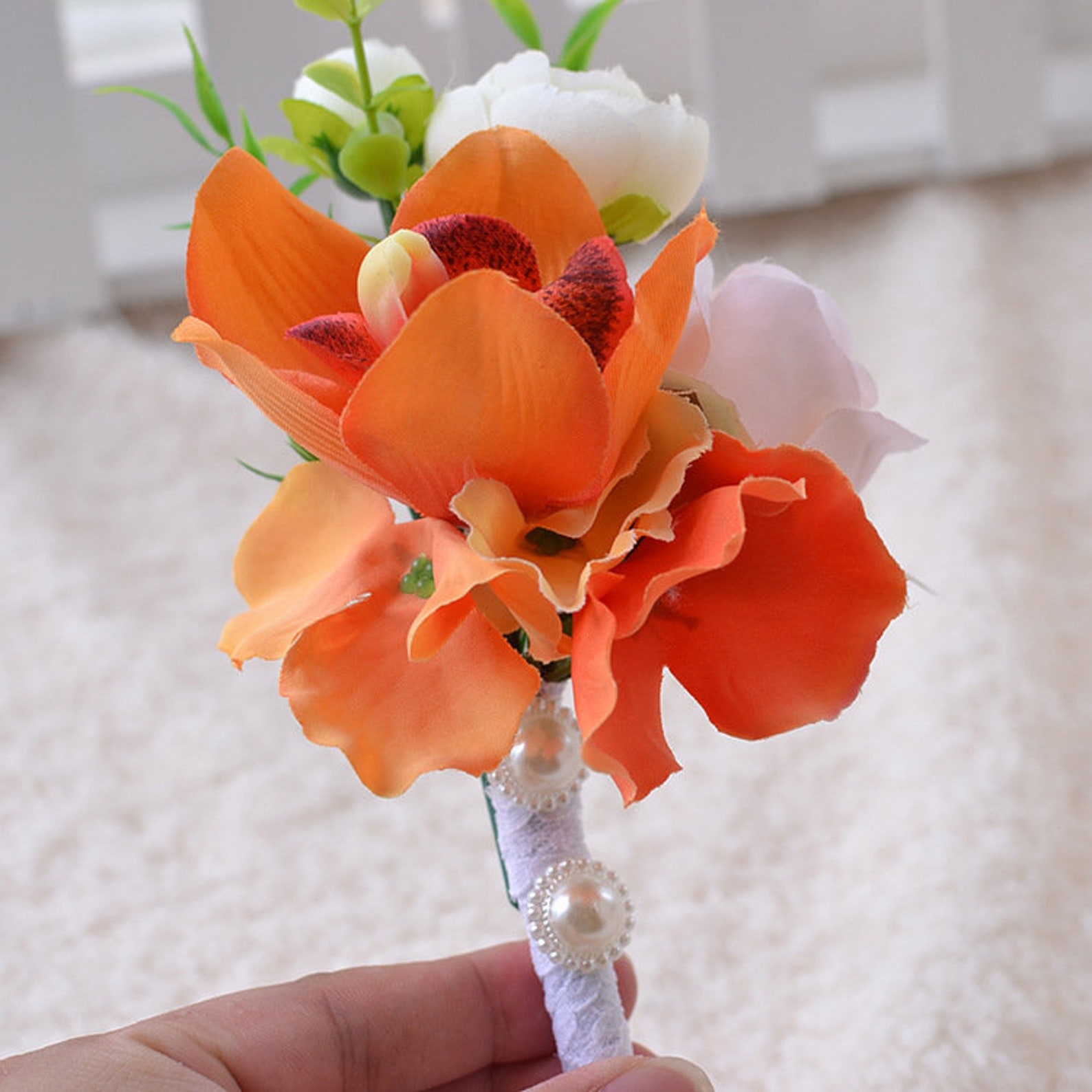 Artificial Real Touch Flowers Wedding Bridal Bouquet Pink Etsy