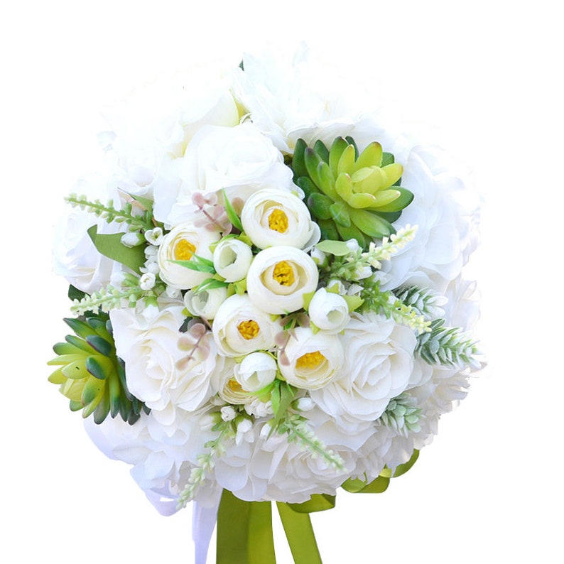 Artificial Real Touch Flowers Wedding Bridal Bouquet Bride Etsy