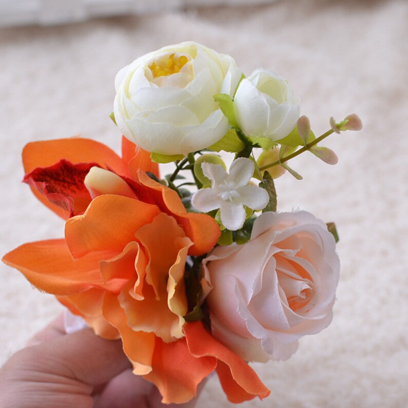 Artificial Real Touch Flowers Wedding Bridal Bouquet Pink Etsy