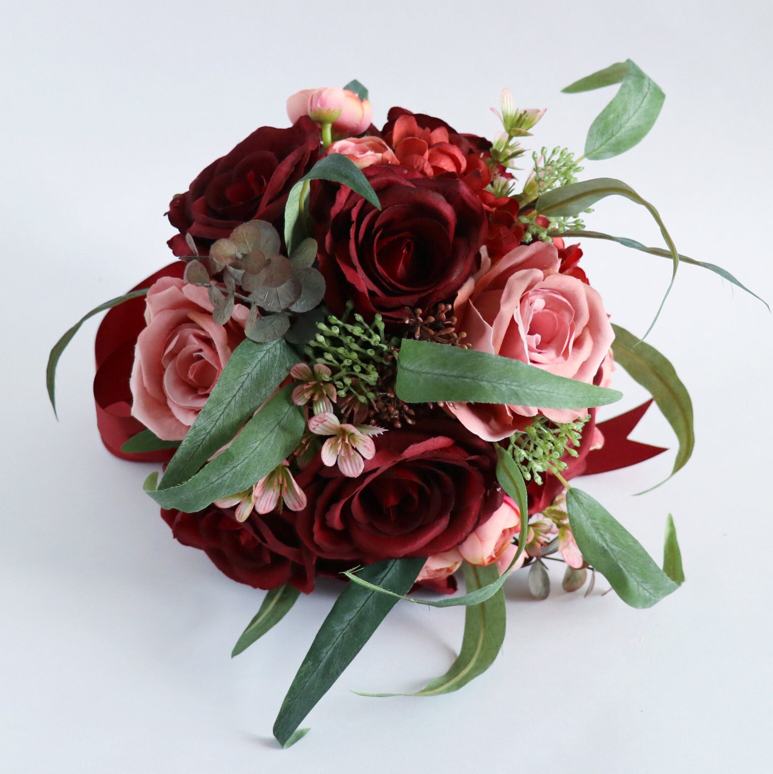 Bouquet de mariage bordeaux Bouquet de mariée / demoiselle | Etsy