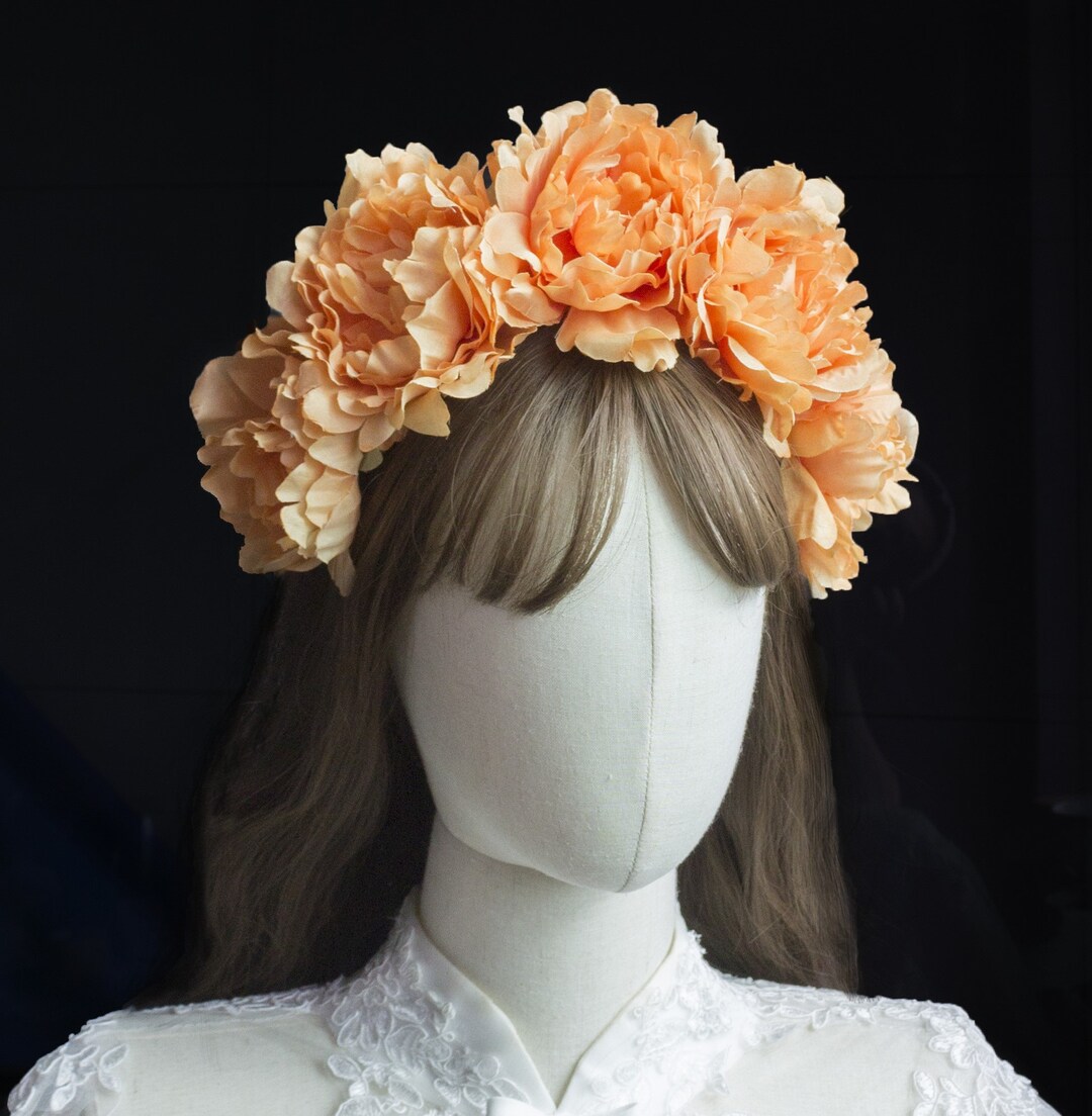 Mexican Orange Chrysanthemum Flower Crown Headband of Day of Etsy