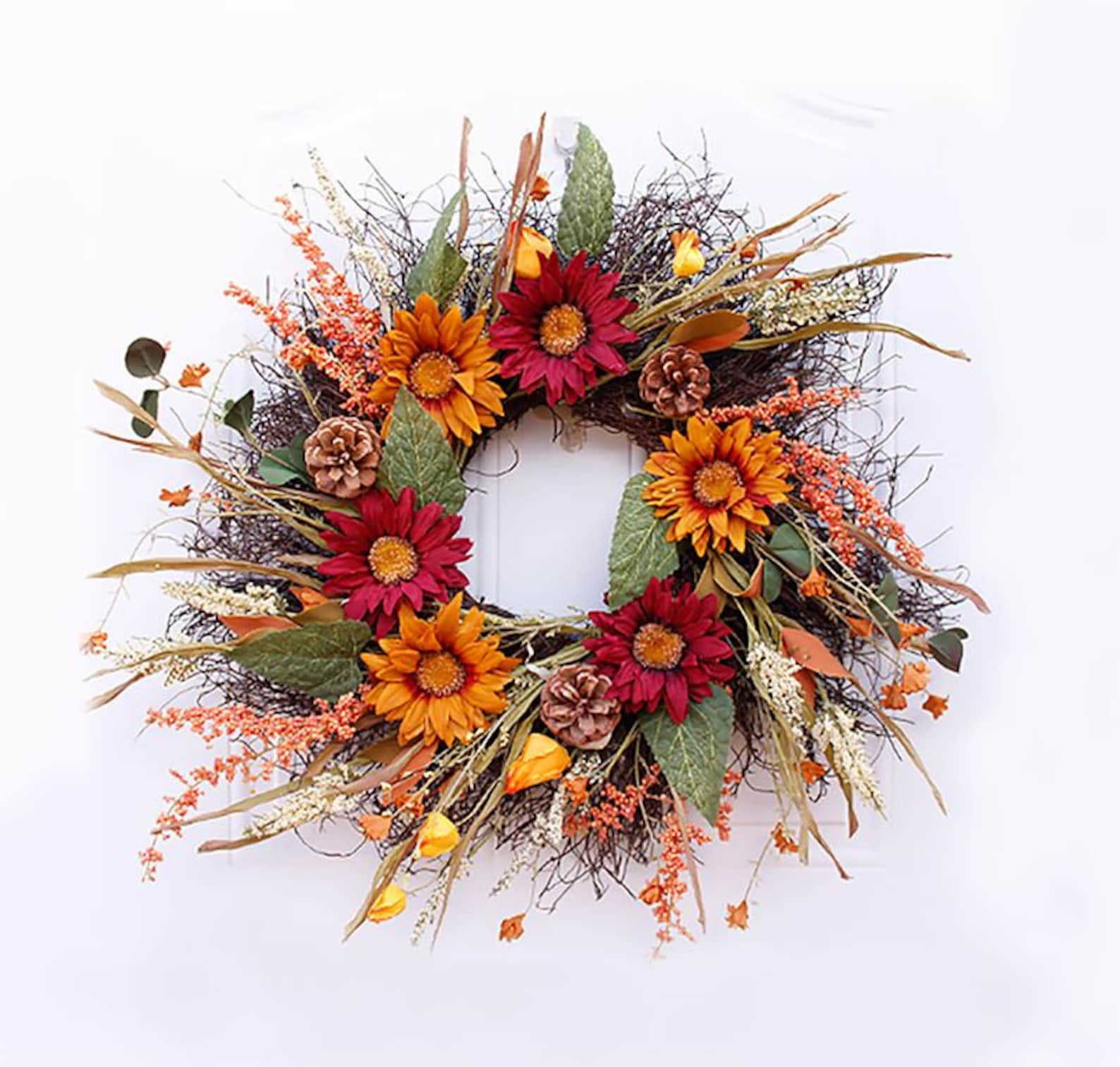 Sunflower Wreath for Fall