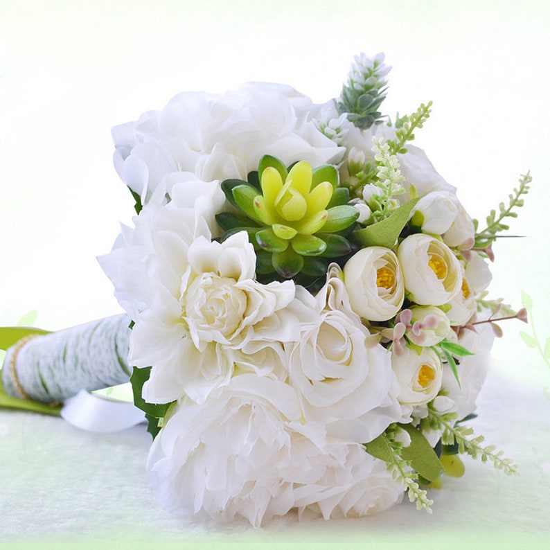 Artificial Real Touch Flowers Wedding Bridal Bouquet Bride Etsy