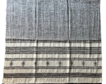 RANU | Bhujodi Wool Throw | Indian Wool Throw | Handwoven Contemporary Blanket | Sofa Blanket