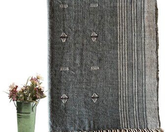 VANITA | Wool Throw | Blanket | Grey Color
