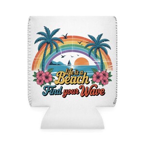 Tropical Beach Dosenkühlerhülle: Neopren-Getränkehalter