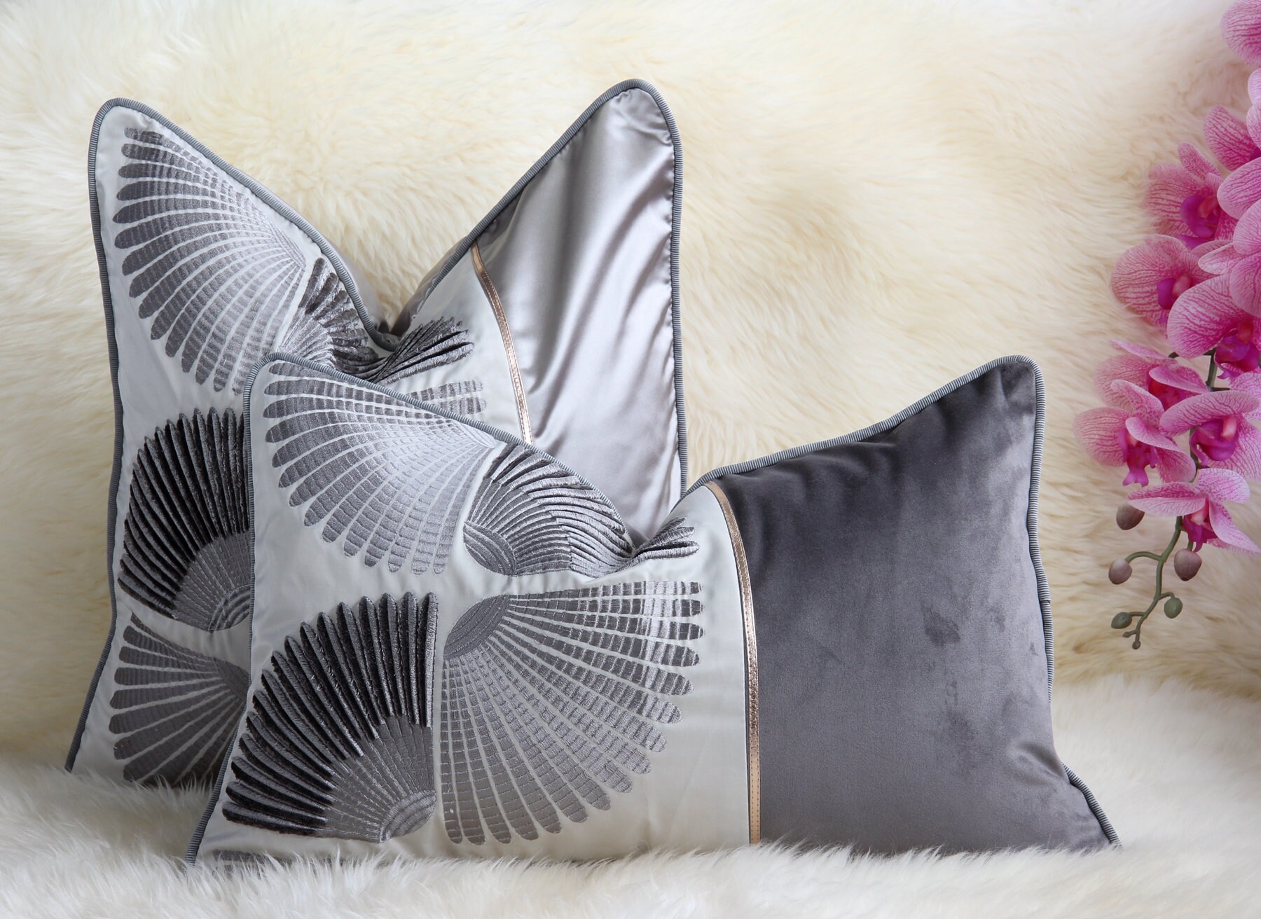 pillow tabby grey