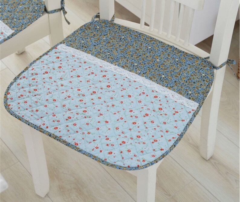 Dining Chair Pad With Ties Chair Cushion Cotton Seat Pads Etsy