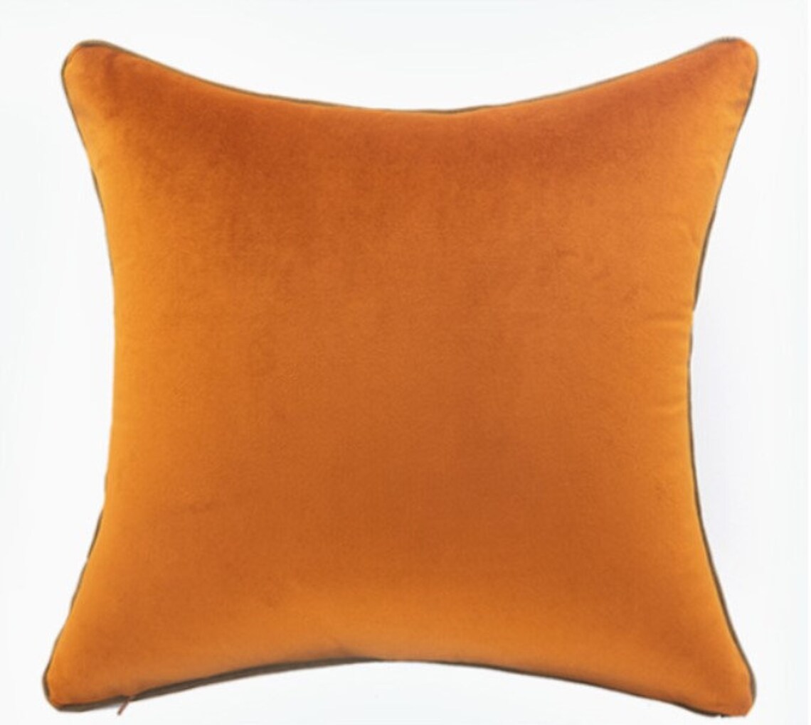 Orange Pillow Covers Blue Pillow Covers Ocelot Pillow Etsy