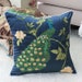 Blue Cushion, Decorative Pillows, Embroidered Peacock Pillow，Blue Pillow Covers, Blue Throw Pillow , Bird Pillow, Meditation Pillow 