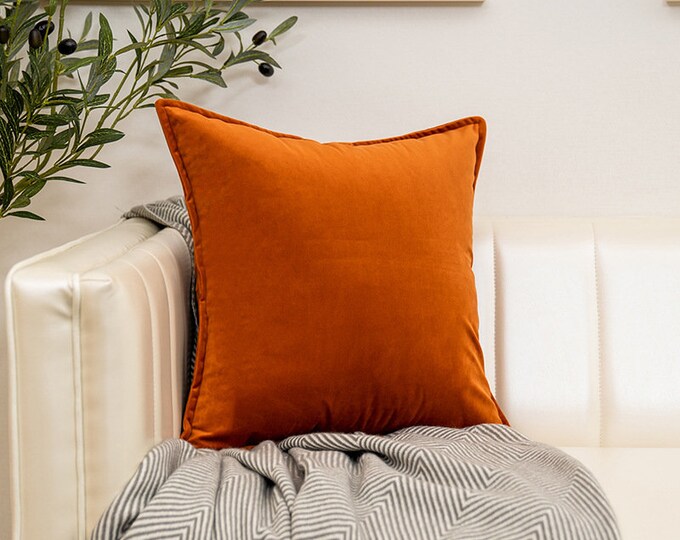 bright orange pillow cases