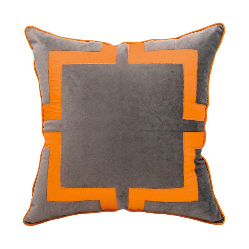 Venetian Velvet Decorative Pillow 18x18 Grey