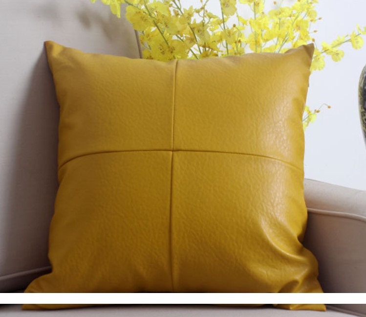 Mustard Yellow Throw Pillow, Mustard Cushion, Home Decor For