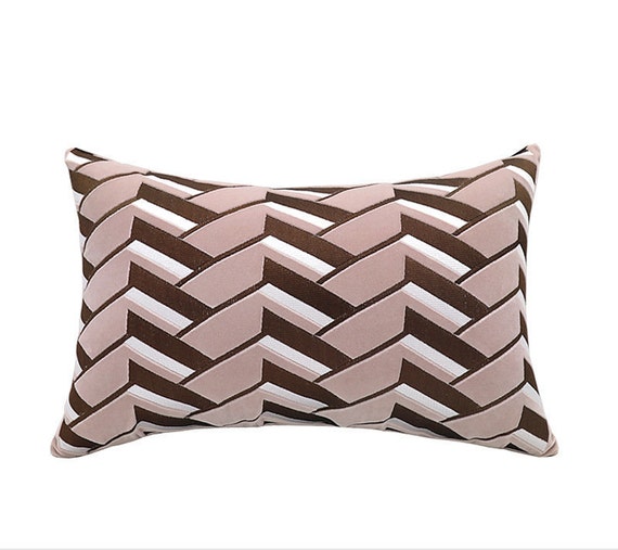 Pink Pillows Brown Pillow White Pillow Embroidered Etsy