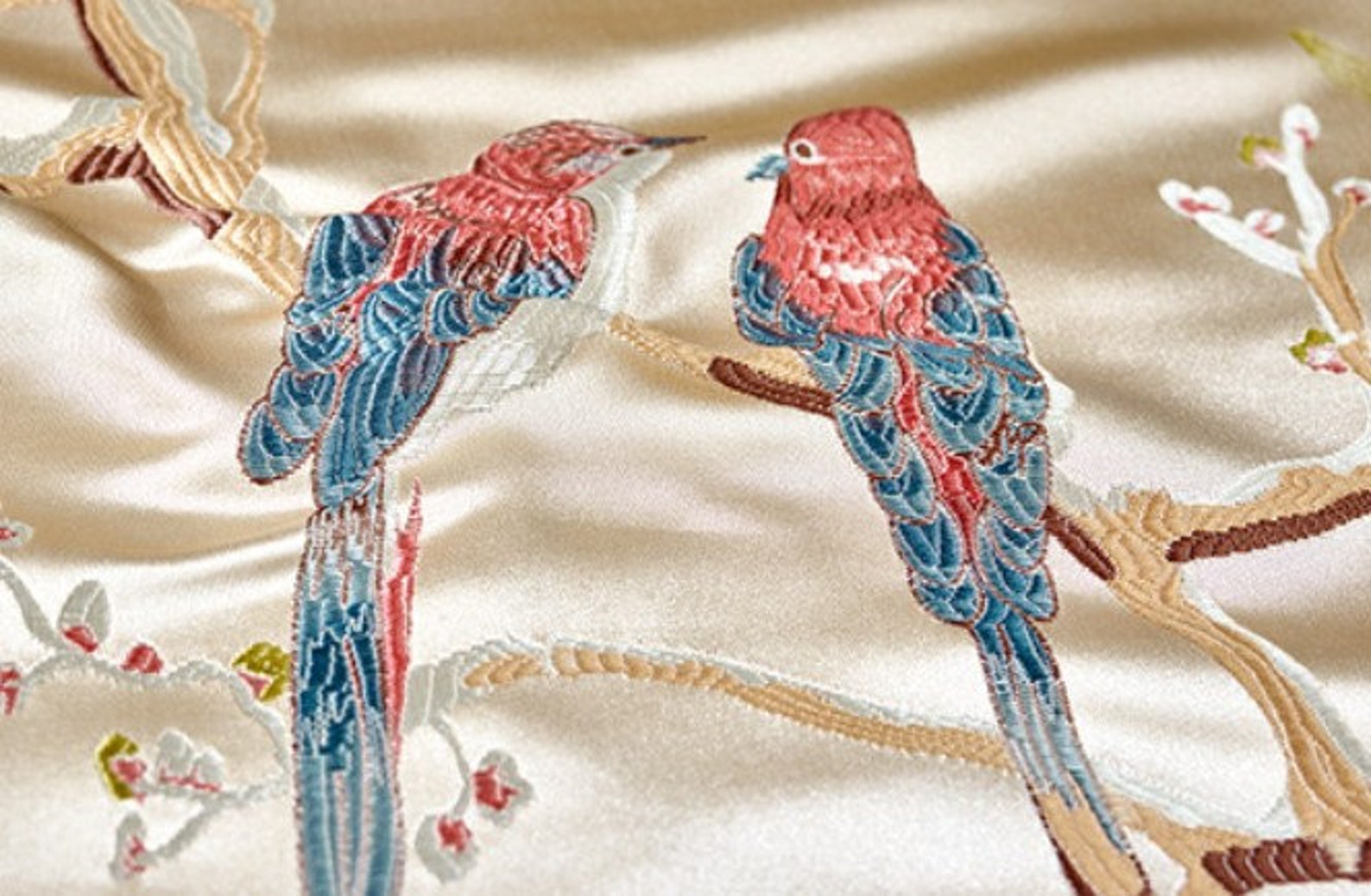 Bird Pillow Covers Silk Throw Pillow Covers Throw Pillow Etsy