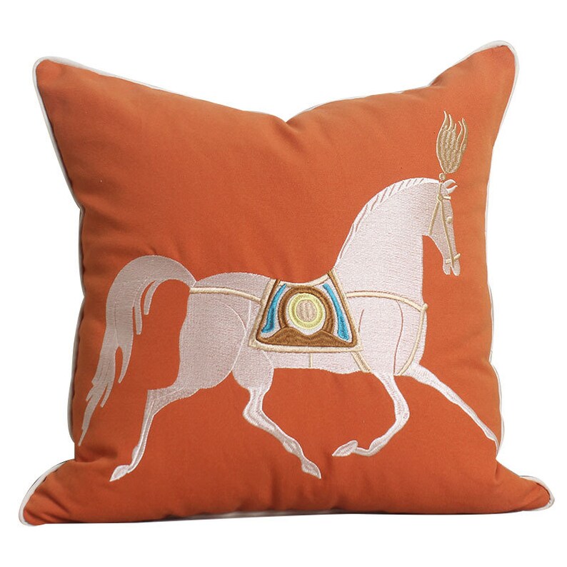 Horse Pillow Cover Couch Pillow Hermes Pillow Animal Print Etsy