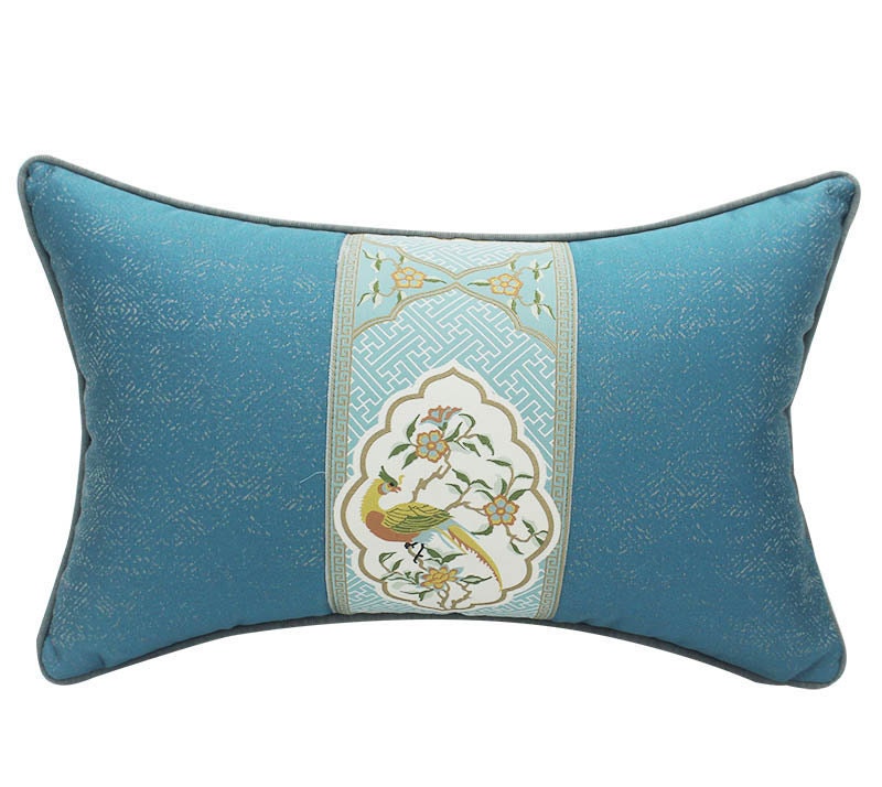 blue lumbar throw pillows