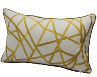 pillow covers embroidered pillow , lumbar pillow decorative pillows, throw pillows couch pillows, lumbar pillow 20X12, gift for her, mother