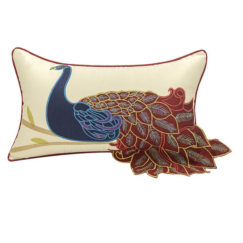 Peacock Pillow Cover Pillow Covers Throw Pillows Embroidered Etsy