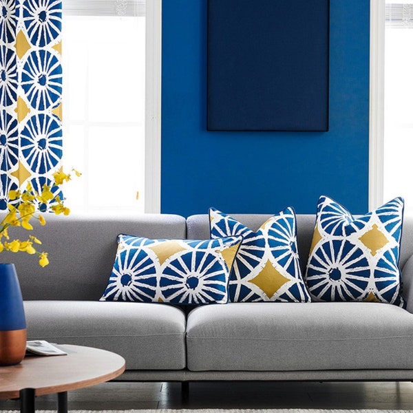 Navy Blue Pillows Etsy