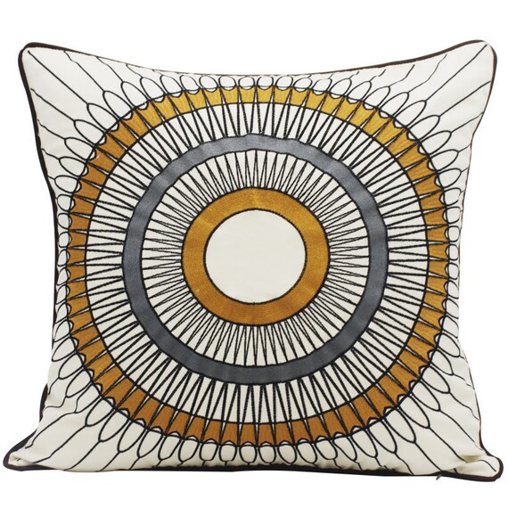 Embroidered Cushion Pillow Home Decorative Classic Pillow Etsy